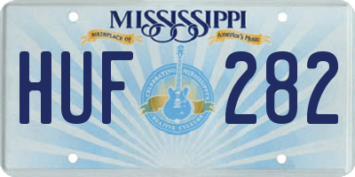 MS license plate HUF282