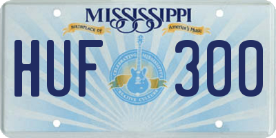 MS license plate HUF300