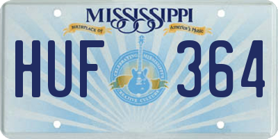 MS license plate HUF364