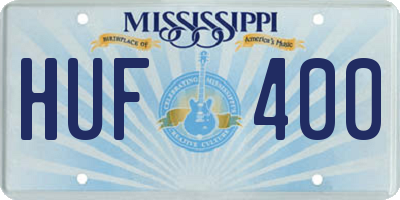 MS license plate HUF400