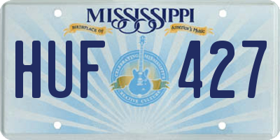 MS license plate HUF427