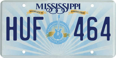 MS license plate HUF464