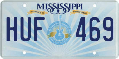 MS license plate HUF469