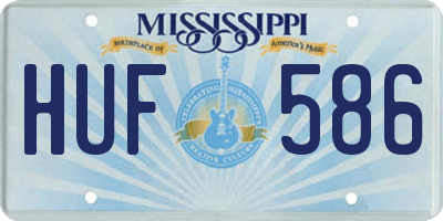 MS license plate HUF586