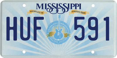 MS license plate HUF591