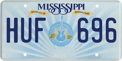 MS license plate HUF696