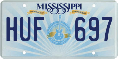 MS license plate HUF697