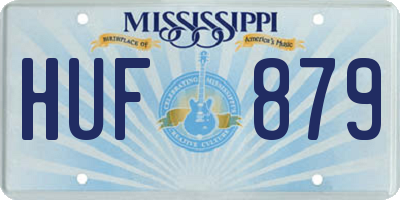 MS license plate HUF879
