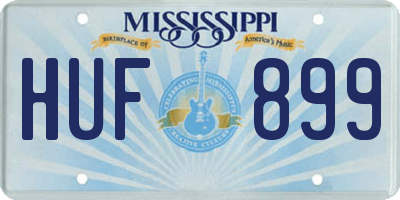 MS license plate HUF899