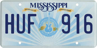 MS license plate HUF916