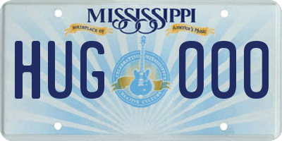 MS license plate HUG000
