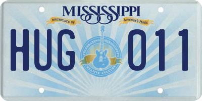 MS license plate HUG011