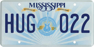 MS license plate HUG022