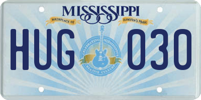 MS license plate HUG030