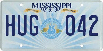 MS license plate HUG042