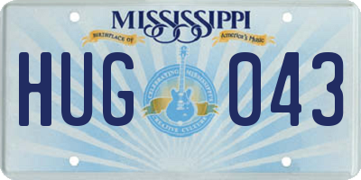 MS license plate HUG043