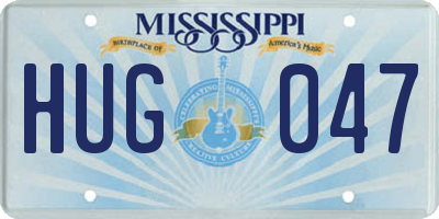 MS license plate HUG047