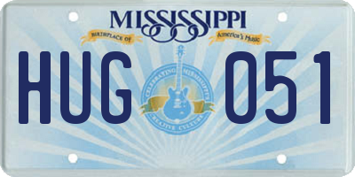 MS license plate HUG051