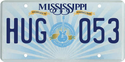 MS license plate HUG053