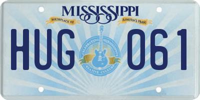 MS license plate HUG061