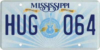 MS license plate HUG064