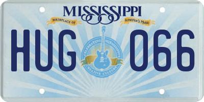 MS license plate HUG066