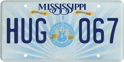 MS license plate HUG067