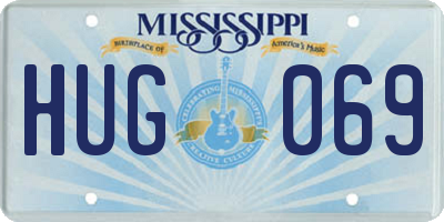 MS license plate HUG069