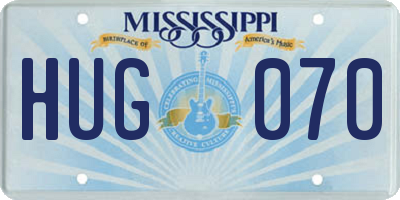 MS license plate HUG070