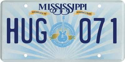 MS license plate HUG071