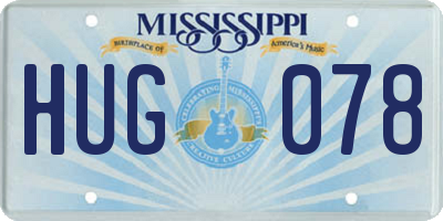 MS license plate HUG078