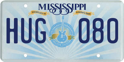 MS license plate HUG080