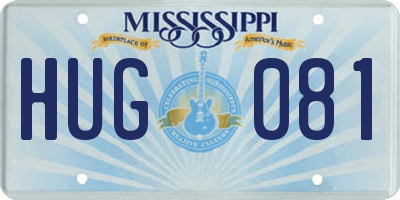 MS license plate HUG081