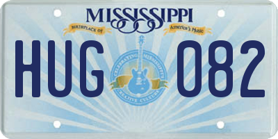 MS license plate HUG082