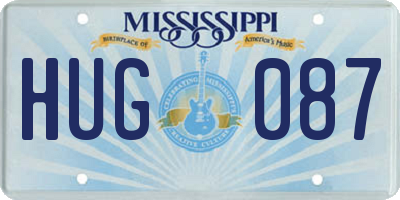MS license plate HUG087