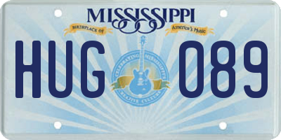MS license plate HUG089