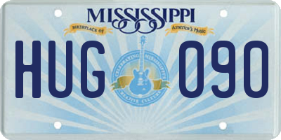 MS license plate HUG090