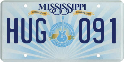 MS license plate HUG091