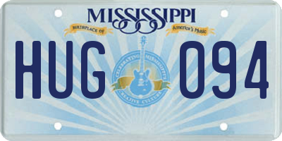 MS license plate HUG094