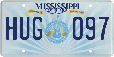 MS license plate HUG097