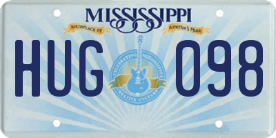 MS license plate HUG098