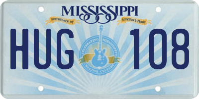 MS license plate HUG108
