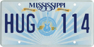 MS license plate HUG114