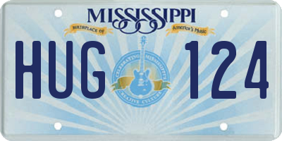 MS license plate HUG124