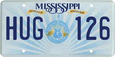 MS license plate HUG126