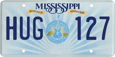 MS license plate HUG127