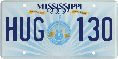 MS license plate HUG130