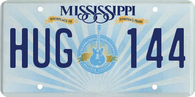 MS license plate HUG144