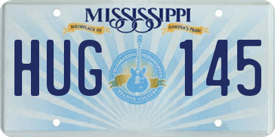 MS license plate HUG145