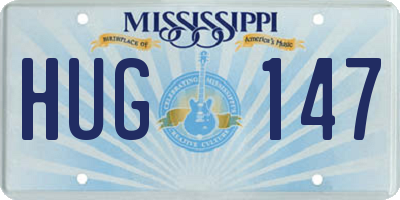 MS license plate HUG147